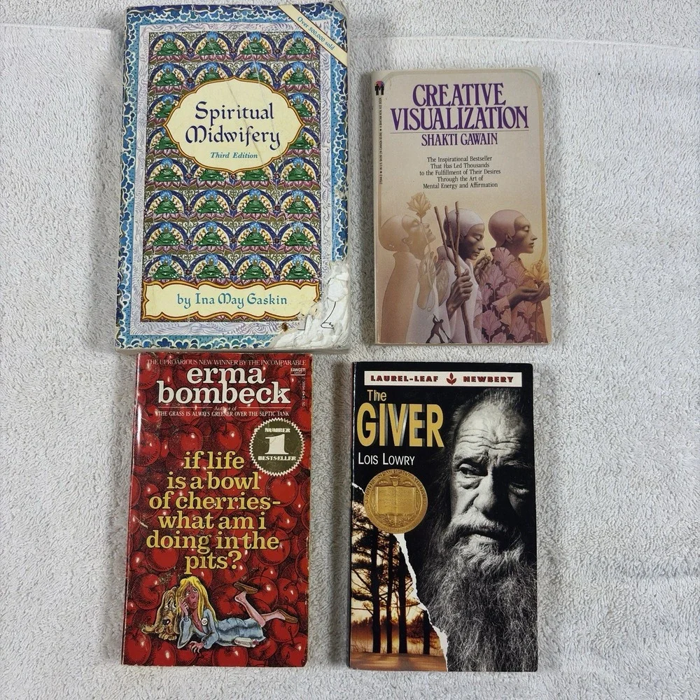 Self Help Books: The Giver, Creative Visualization And Spiritual Midwifery +1